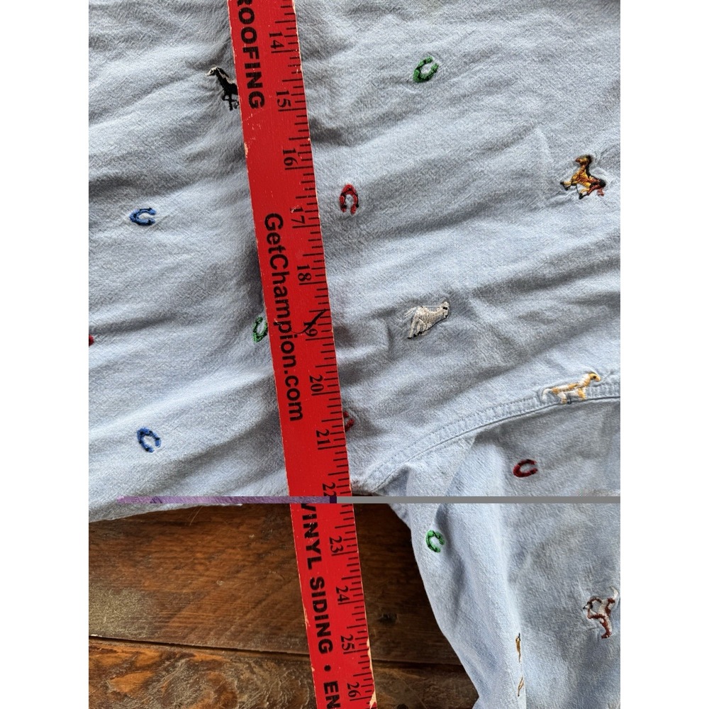 Vintage Bleached Thrashed Embroidered Horses Small Casey Coleman Shirt - Picture 8 of 9
